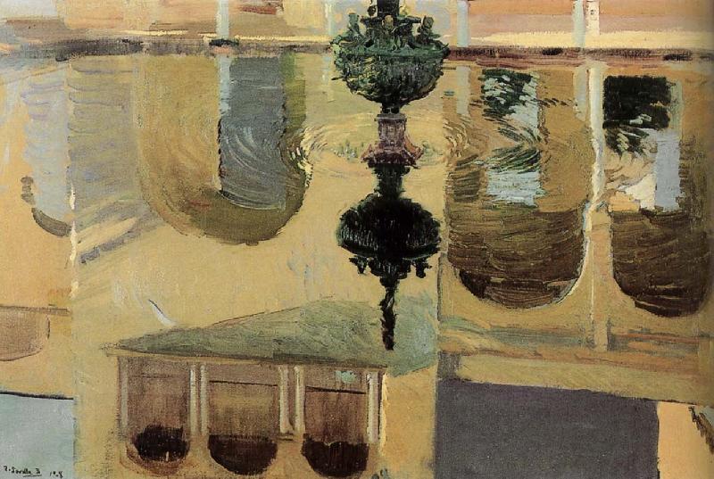 Joaquin Sorolla The reflection of the pool water China oil painting art